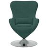 vidaXL Egg Chair Dark Green 24.80 x 28.74 x 35.43 in Velvet