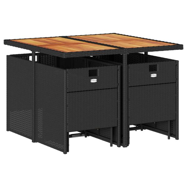 vidaXL Garden Dining Set Black, Cream, Brown