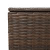 vidaXL Garden Storage Box Brown PE Rattan Medium Modern