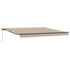 vidaXL Retractable Awning Beige 157.48 x 118.11 in Polyester and Steel