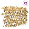 vidaXL Artificial Maple Leaf Trellis Expandable Orange 5 pcs 70.9x23.6"