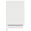 vidaXL Bedside Cabinet White 15.35 x 13.58 x 19.69 in Engineered wood