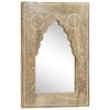 vidaXL Mirror Dark Wood Solid Mango Wood Medium Decorative Inlays