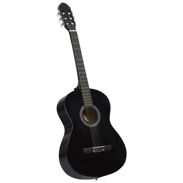 vidaXL Classical Guitar for Beginner with Bag Black 4/4 39"