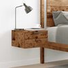 vidaXL Wall-mounted Bedside Cabinet Old wood Engineered wood Wall mounting
