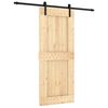 vidaXL Sliding Door with Hardware Set 33.5x82.7" Solid Wood Pine