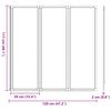 vidaXL Shower Bath Screen Wall 46.1 x 47.2" 3 Panels Foldable
