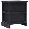 vidaXL Cabinet Black Paulownia Wood 15.0x11.0x17.7 in Bedside Table