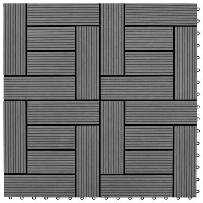 vidaXL 22 pcs Decking Tiles 11.8"x11.8" 2 sqm WPC Gray