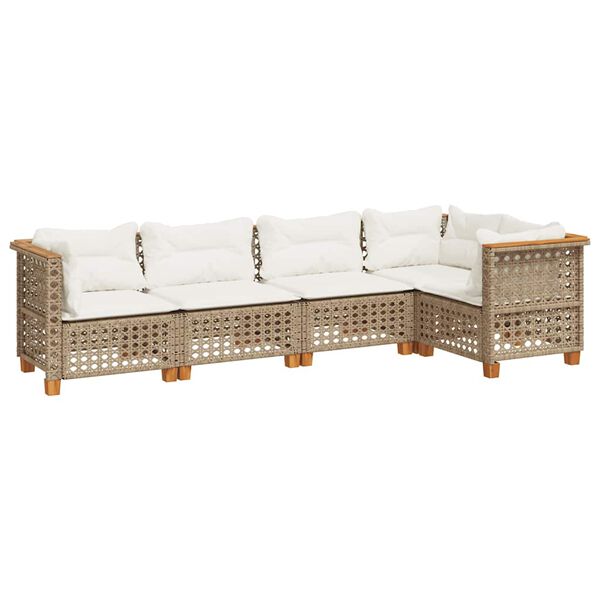 vidaXL Garden Sofa Set Beige