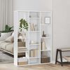 vidaXL Room Divider/Book Cabinet White 39.4"x9.4"x55.1" Engineered Wood