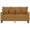vidaXL 2-seater Sofa Brown Velvet (100% polyester), metal, textilene
