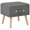 vidaXL Bedside Cabinet Dark Grey Polyester Compact Bedside Cabinet