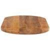vidaXL Table Top Oak Solid mango wood Medium Table Top Oval Rustic