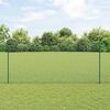 vidaXL Fence with Post Green 4.59 x 164.04 ft Steel and PVC