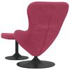 vidaXL Egg Chair with Footstool Wine Red 24.80 x 28.74 x 35.43 in