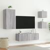 vidaXL TV Wall Cabinet Grey Sonoma Engineered wood TV Wall Cabinet