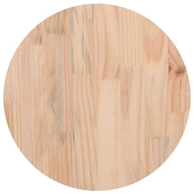 Round wooden round plank with natural wood grain and knots