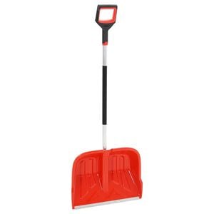 vidaXL Snow Shovel Red Polypropylene, Aluminum 53.5 in Lightweight