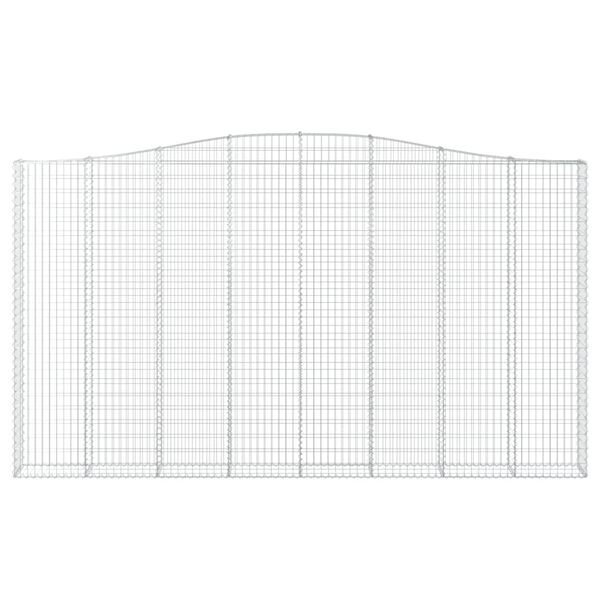 vidaXL Arched Gabion Baskets 5 pcs 157.5x11.8x220/240" Galvanised Iron