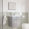 vidaXL Bathroom Furniture Set Concrete Grey, White