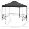 vidaXL Garden Gazebo Anthracite Powder-coated Steel Large