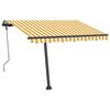 vidaXL Retractable Awning Yellow and White