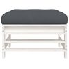 vidaXL Garden Footstool White, Anthracite