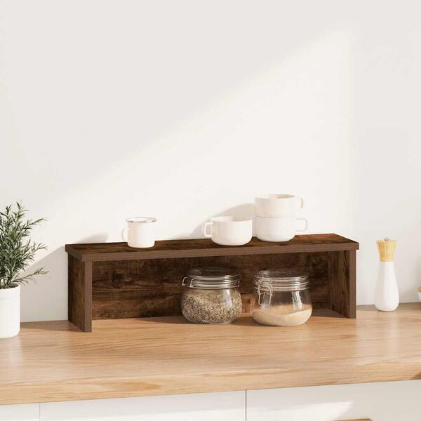 vidaXL Kitchen Rack Stackable Smoked Oak 23.6x5.9x6.3" Engineered Wood