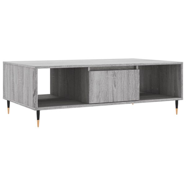vidaXL Coffee Table Grey Sonoma Engineered wood, iron Medium