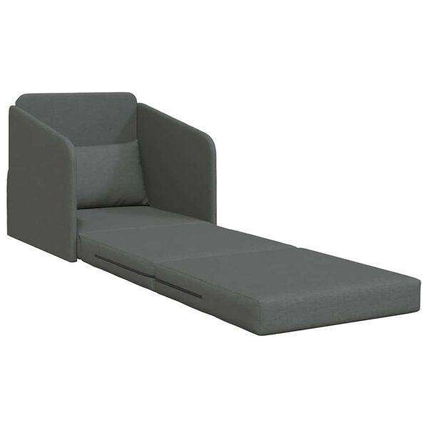 vidaXL Sofa Bed Dark Grey 25.59 x 31.50 x 32.68 in Velvet