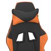vidaXL Gaming Chair Black and Orange Faux leather, metal, plywood, foam