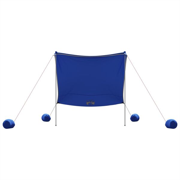 vidaXL Beach Canopy with Sand Anchors Blue 84.3x92.9"