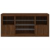 vidaXL Sideboard Brown oak Engineered wood, glass Medium Sideboard