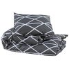 vidaXL Duvet Cover Set Gray and White 100% Cotton 78.7 x 86.6 in