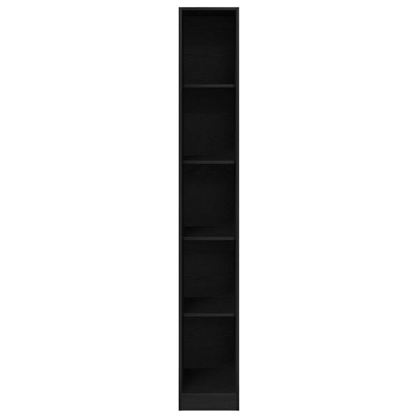 vidaXL Wardrobe Black oak 11.81 x 19.69 x 78.74 in Engineered Wood