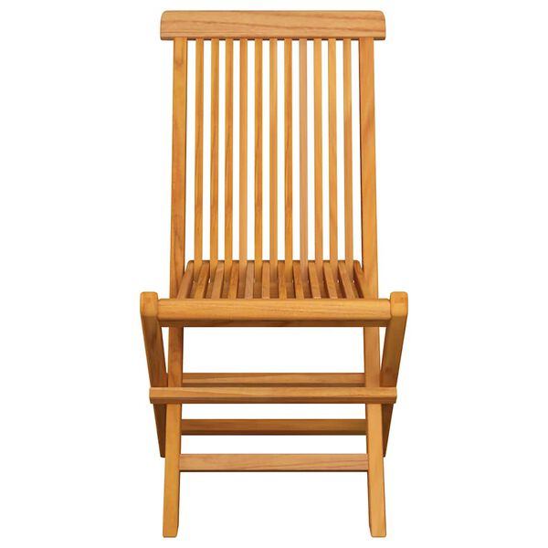vidaXL Garden Chair Set of 4 Taupe Teak Wood Standard Foldable