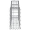 vidaXL Gabion Basket Set of 13 Silver Galvanized Steel