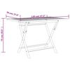 vidaXL Folding Garden Table Grey Solid teak wood Medium Foldable