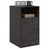 vidaXL Bedside Cabinet Black Cold-rolled steel Bedside Cabinet