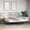 vidaXL Daybed Frame with Headboard Black 42.1" x 79.9" Steel