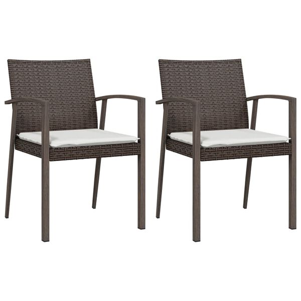 vidaXL Garden Dining Set Brown PE rattan Durable Garden Dining Set