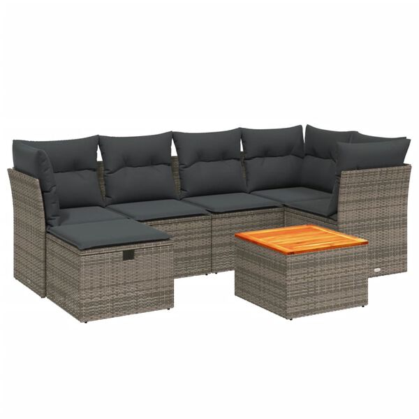 vidaXL Garden Sofa Set Grey