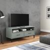 vidaXL TV Cabinet Grey Solid Pine Wood TV Cabinet Rectangular