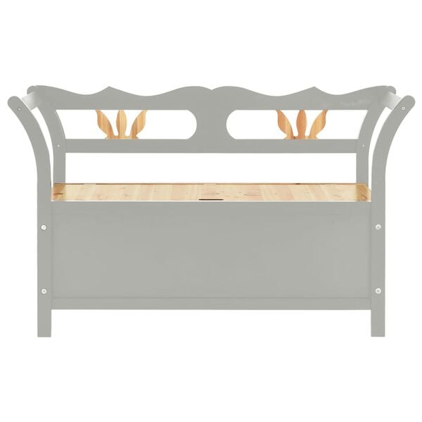 vidaXL Bench Grey Solid fir wood, engineered wood Medium Bench
