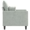 vidaXL Sofa Chair Light grey Velvet (100% polyester), metal, textilene