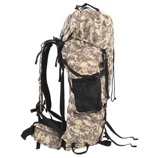 vidaXL Hiking Backpack Camel Brown Camouflage 21.1 galOxford Fabric