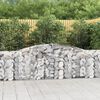 vidaXL Gabion Basket Set of 10 Silver Galvanized iron Extra Large