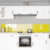 vidaXL Kitchen Backsplash 2 pcs Yellow 47.24 x 15.75 in Tempered Glass