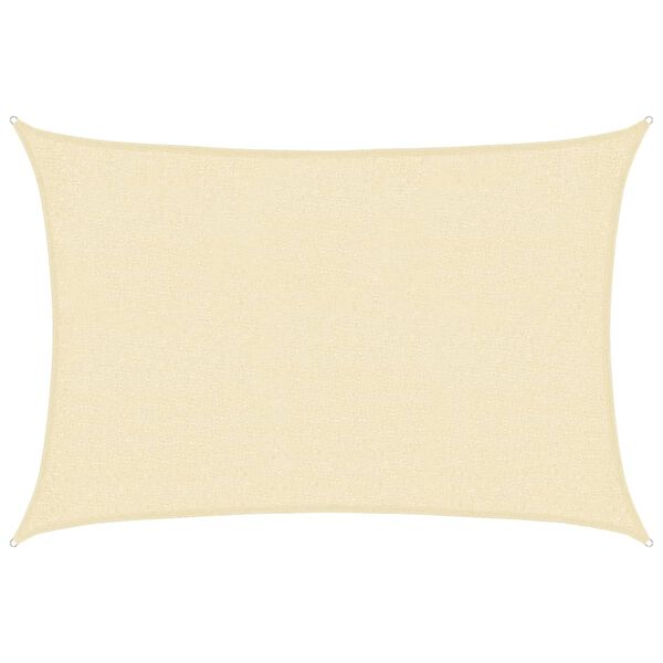 vidaXL Sunshade Sail 1.75 oz/ft² Cream 6.6x9.8' HDPE